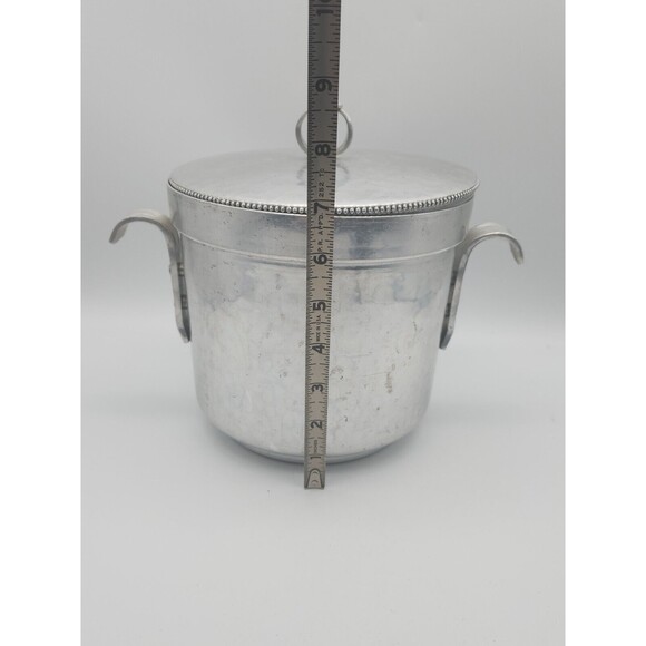MCM BW Buenilum Hammered Aluminum Ice Bucket Two Handle - Picture 7 of 12